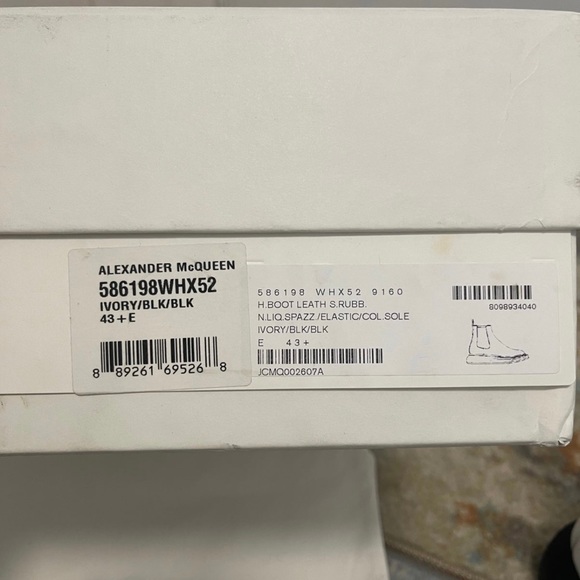 Men’s Size 10.5 (Euro Sz 43.5) Alexander McQueen Platform Leather Chelsea Boots - Picture 8 of 17